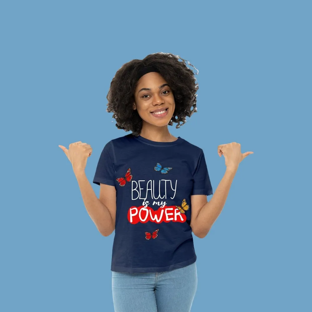 Power - Polycotton Graphic T-Shirt for Women