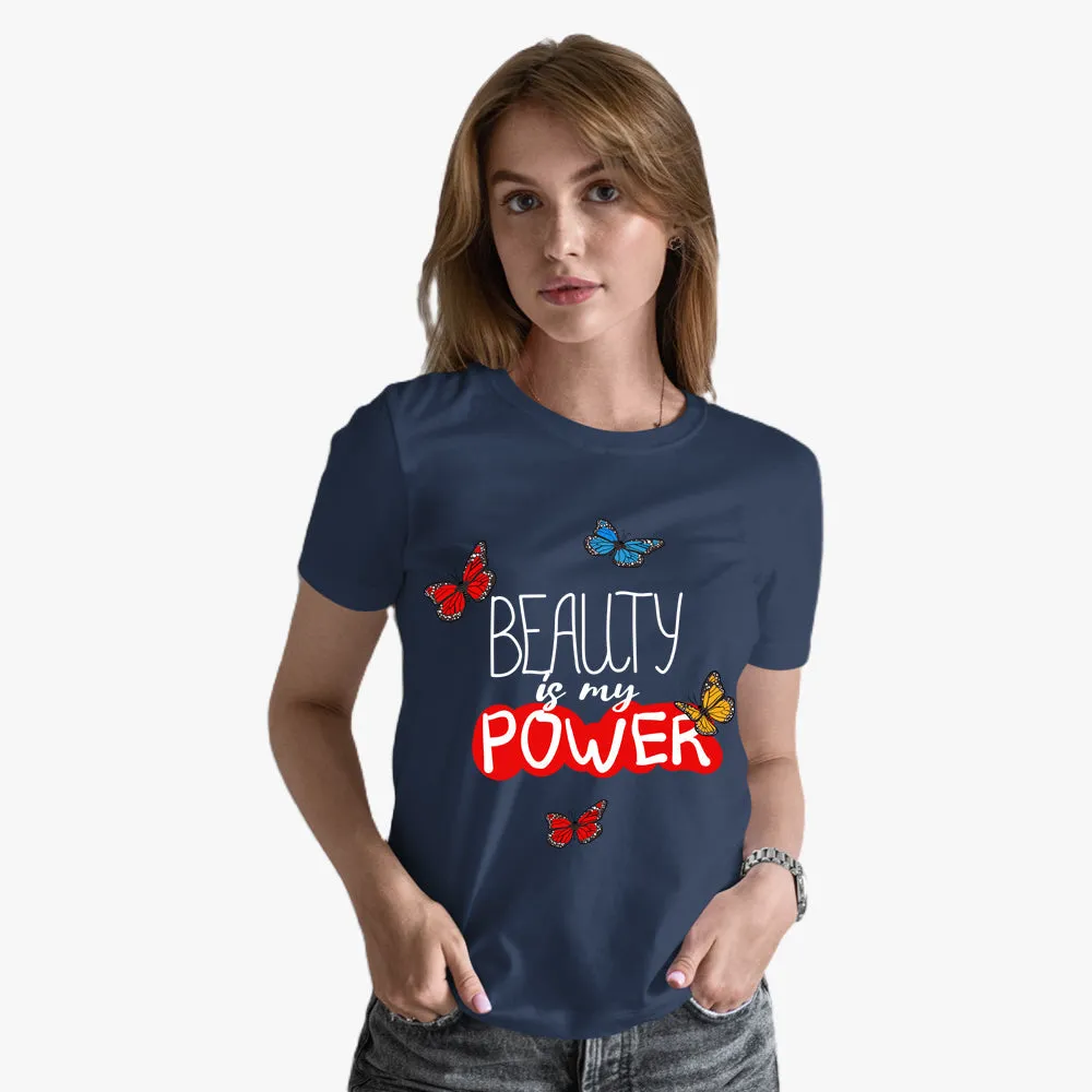 Power - Polycotton Graphic T-Shirt for Women
