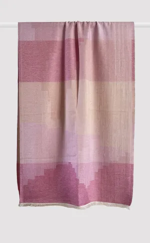 Purple Tetris Jacquard Stole