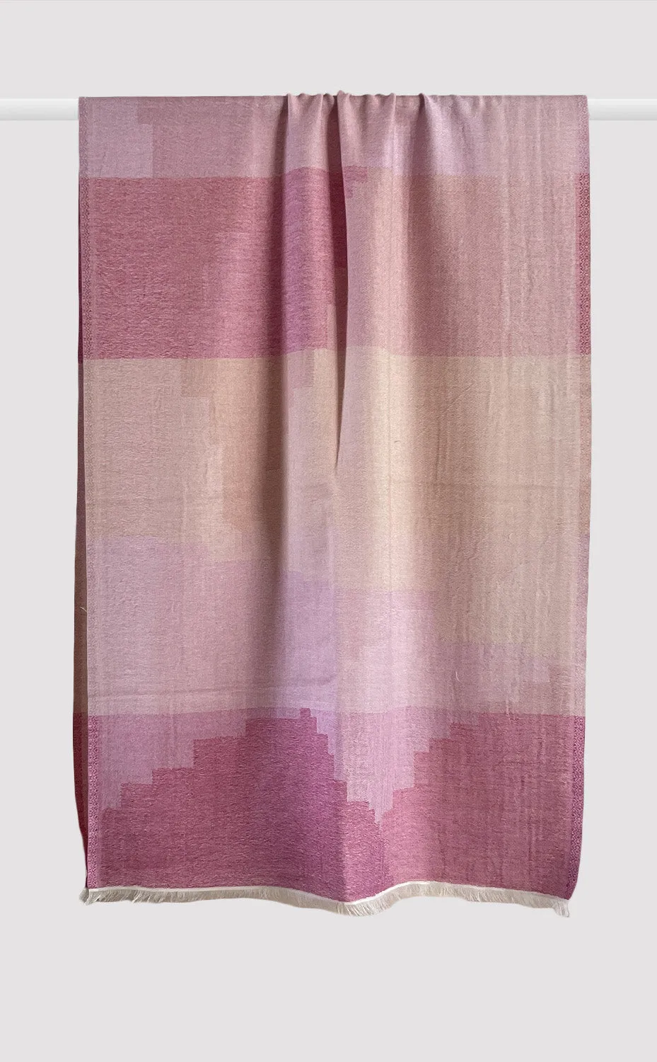 Purple Tetris Jacquard Stole
