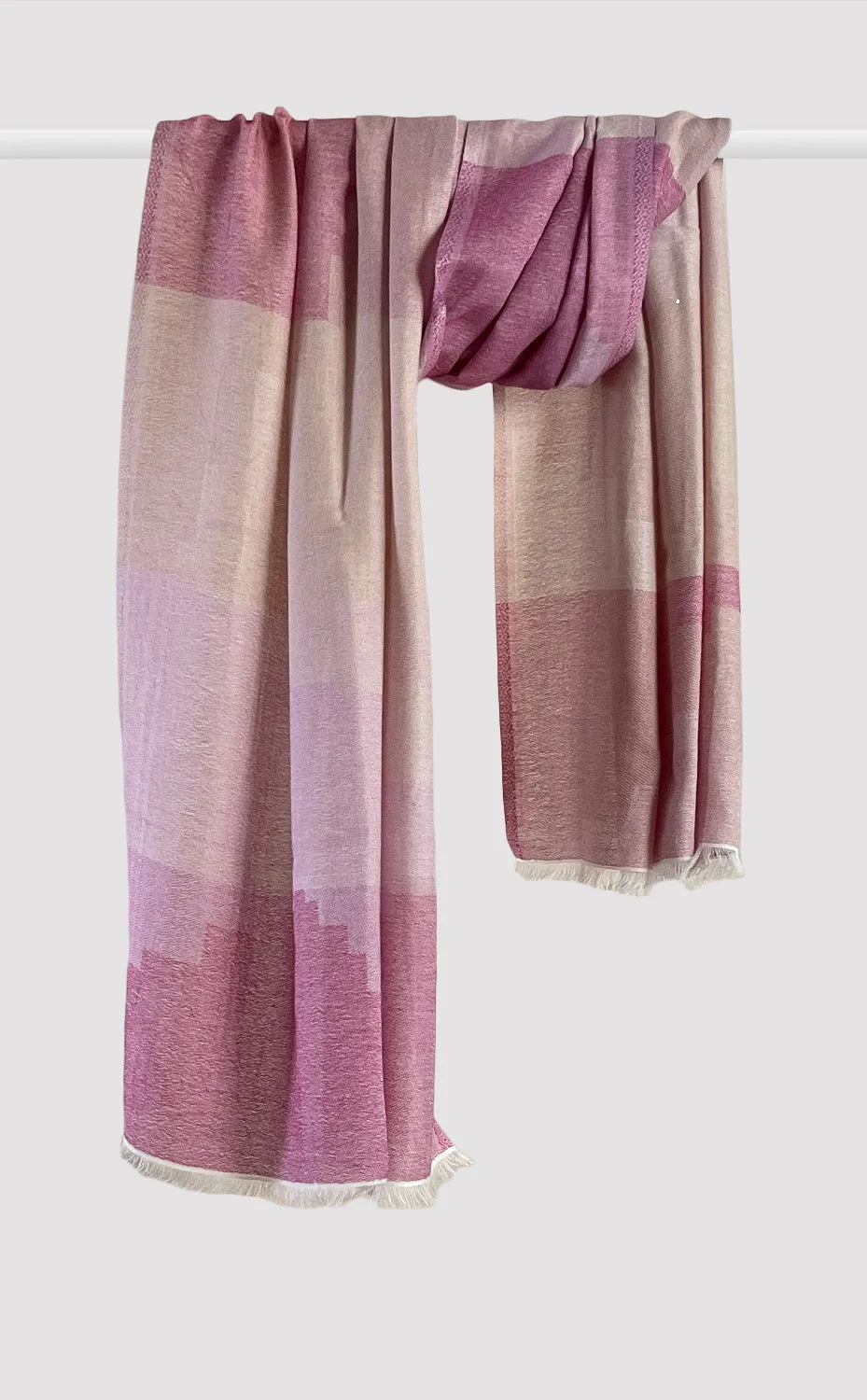 Purple Tetris Jacquard Stole