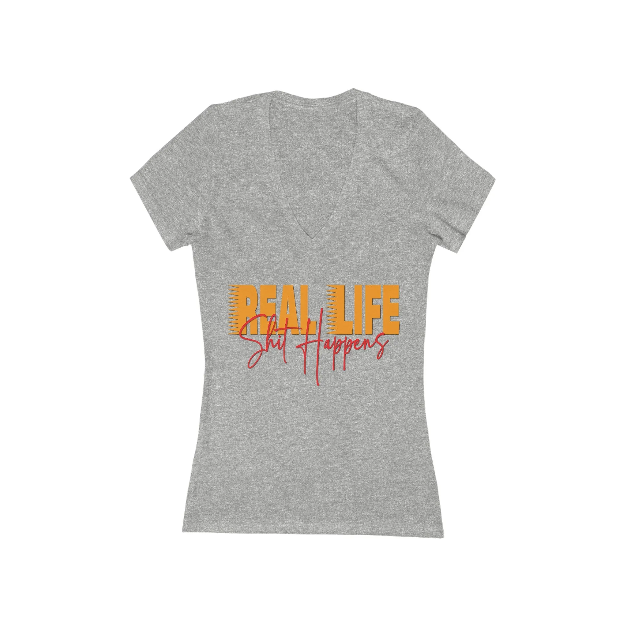 Real life T shirts Apparel Cute Lose Tops Graphic Lose fit t shirt Women Short Sleeve Deep V-Neck Tee