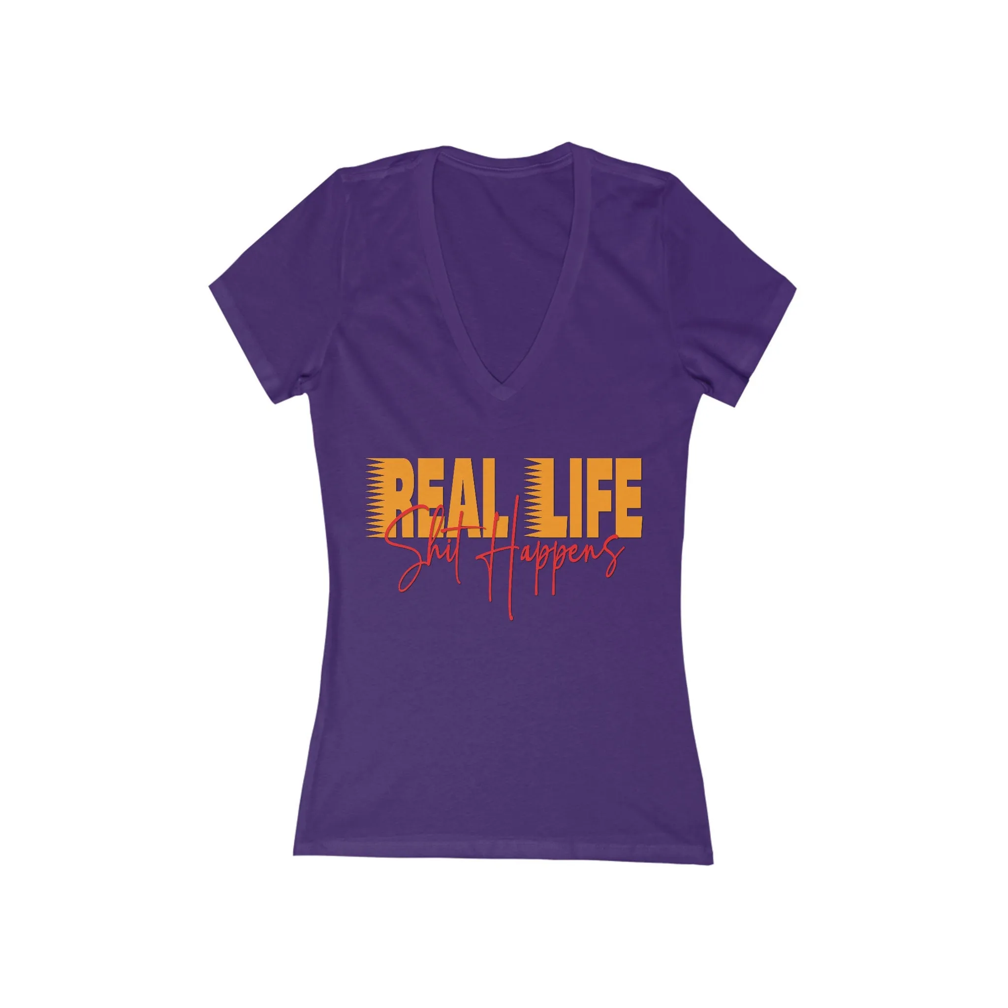 Real life T shirts Apparel Cute Lose Tops Graphic Lose fit t shirt Women Short Sleeve Deep V-Neck Tee