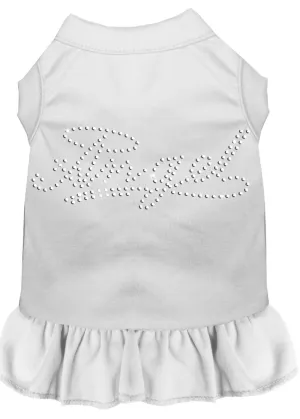 Rhinestone Angel Dress White Sm