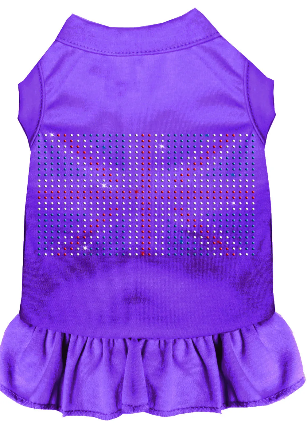 Rhinestone British Flag Dress Purple Xs