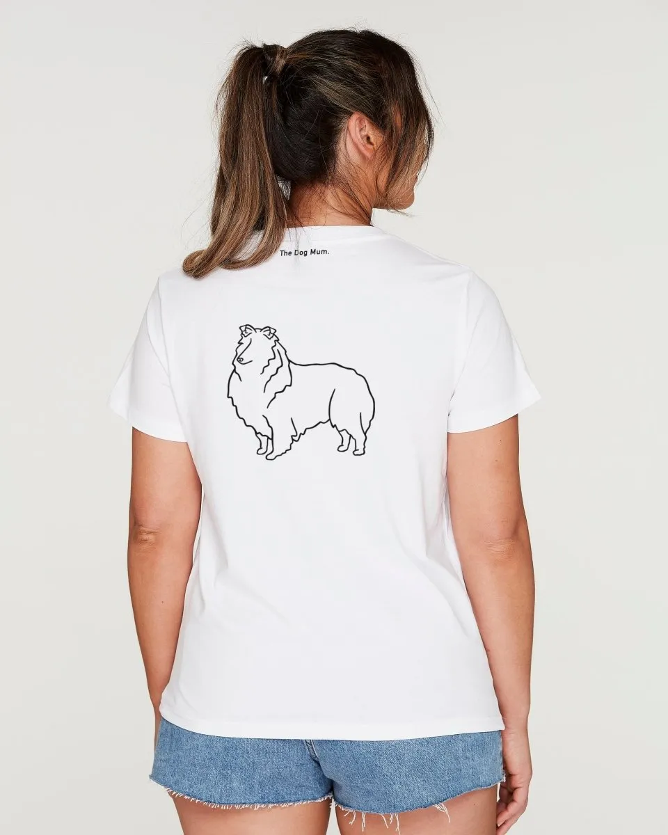 Rough Collie Mum Illustration: Classic T-Shirt