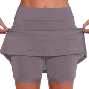Skorts for Women with Pockets Tummy Control High Waist Yoga Short Pants Summer Dressy Casual Athletic Sports Skirt