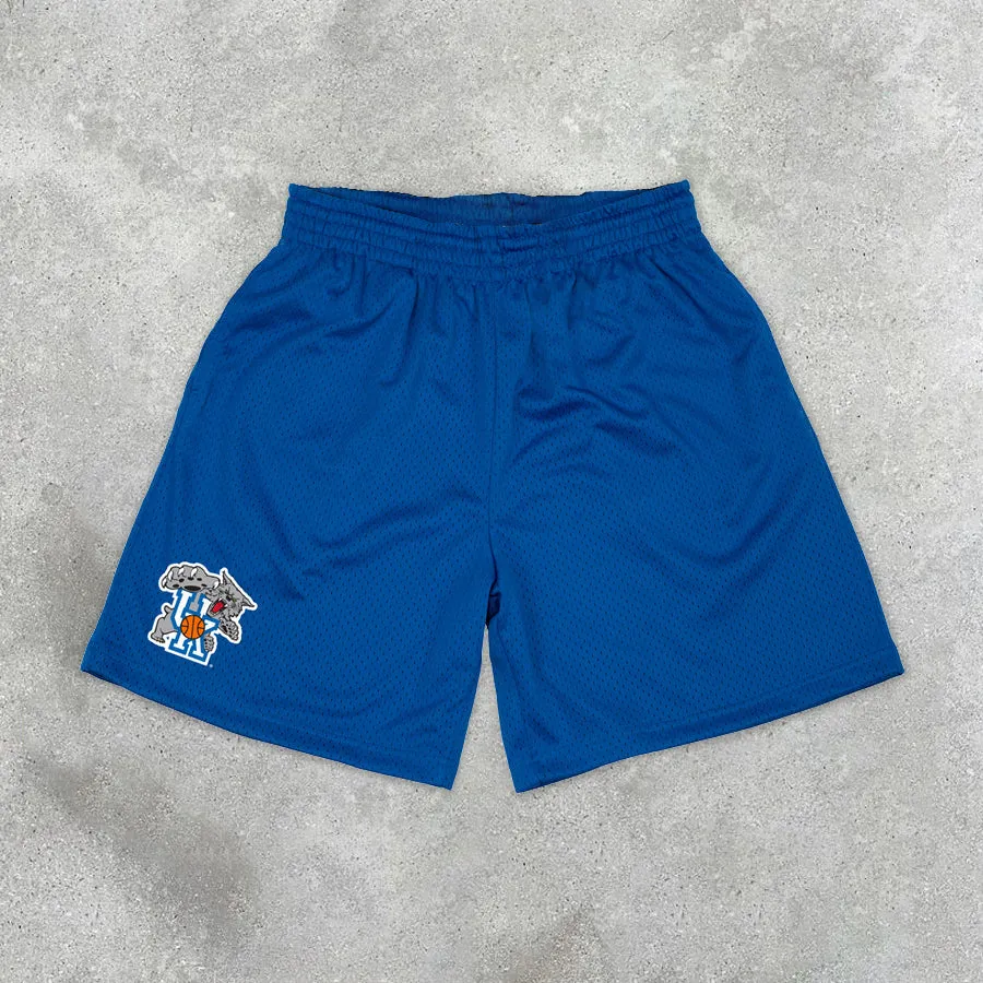 Sleek Mesh Sports Print Training Shorts