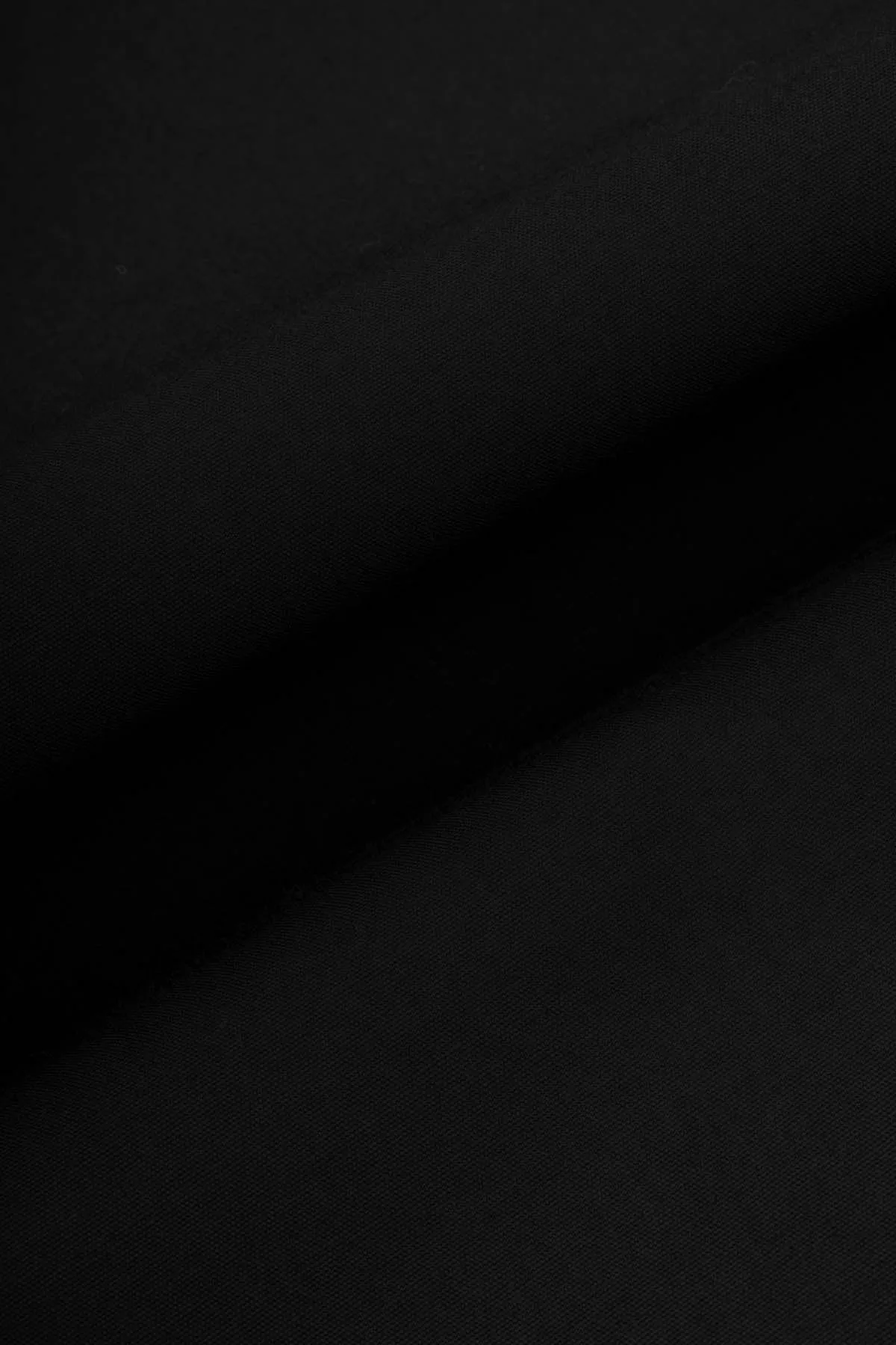 Solid Black Slim Dacron Classic Shirt