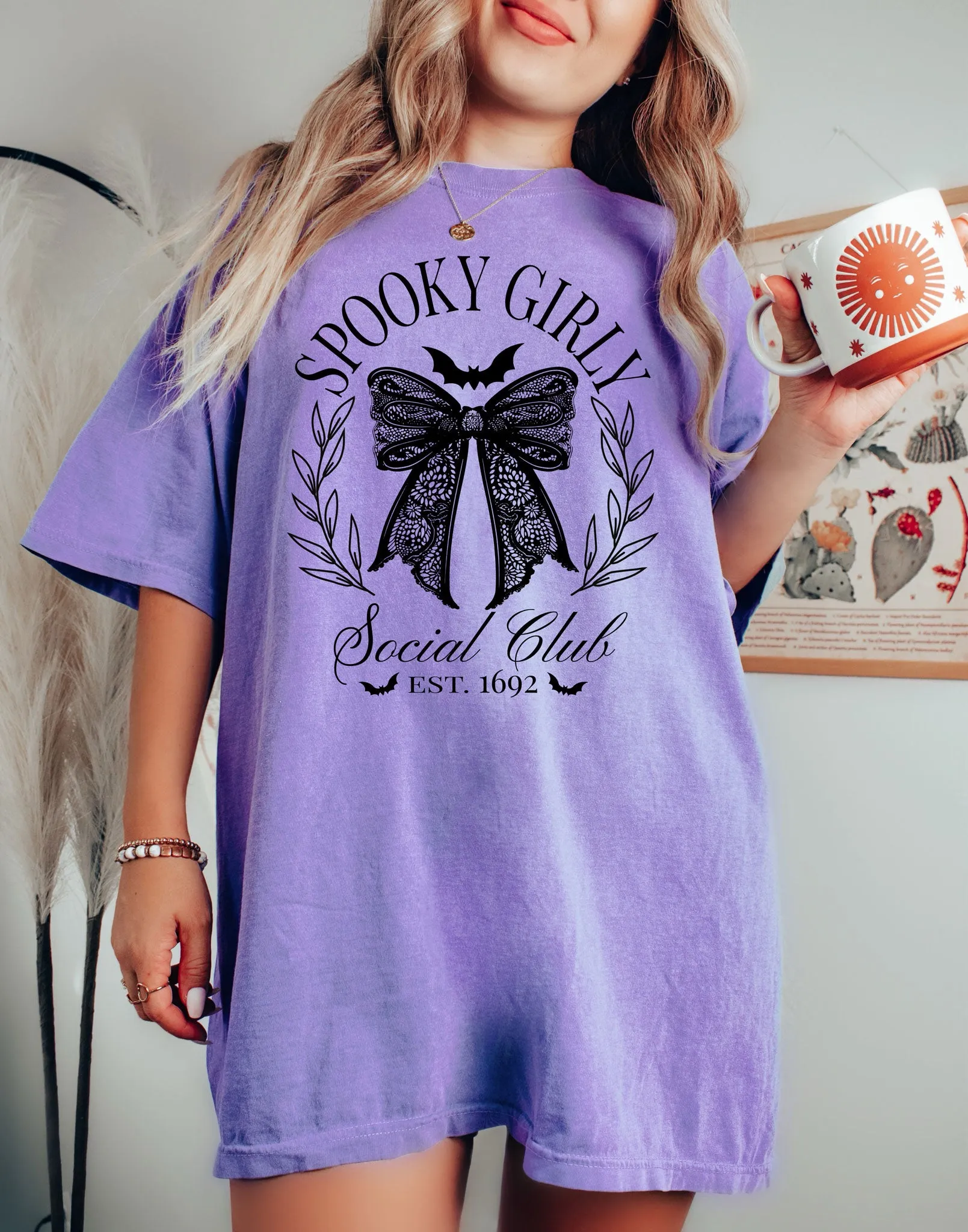 Spooky Girly Social Club Halloween Comfort Colors® Tshirt