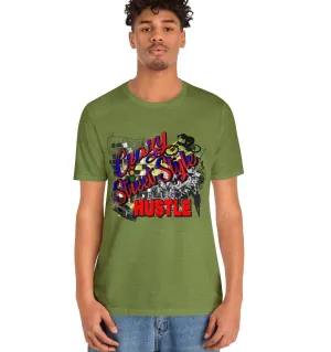 Street Style Hustle t shirt | Men and Women Trendy Positive Vibes Clothe | Colorful Lose fit dress T-shirt Design.