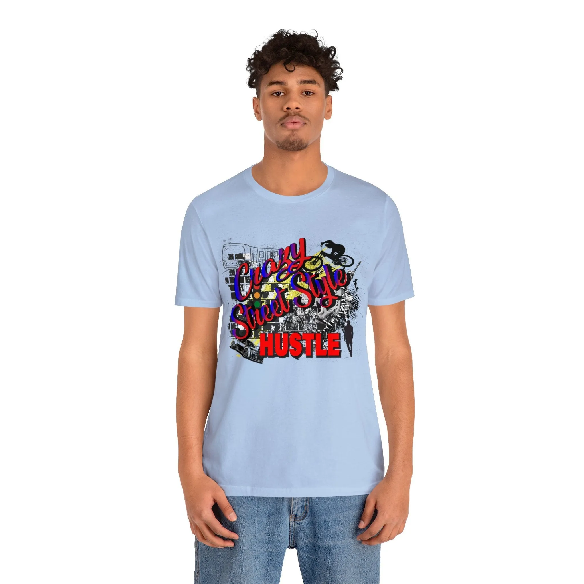 Street Style Hustle t shirt | Men and Women Trendy Positive Vibes Clothe | Colorful Lose fit dress T-shirt Design.