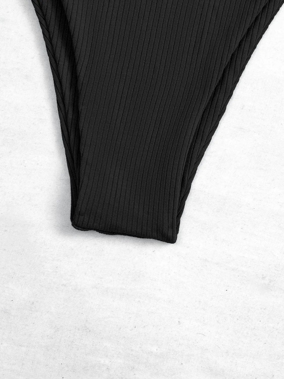 Tidal Beauty Ruffled Tie Front String Bikini Set