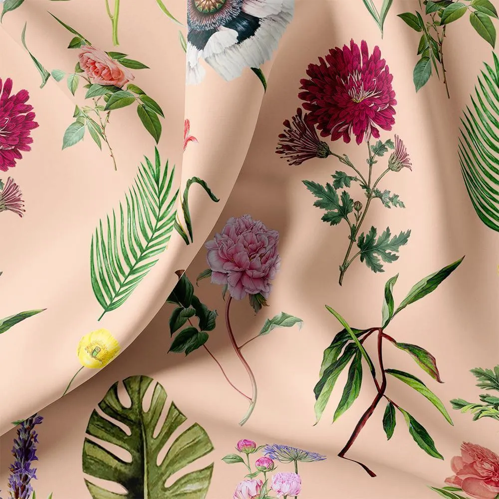 Tropical Flowers Digital Printed Fabric