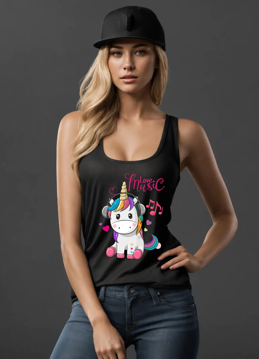 Unicorn Music Love Art Exclusive Tank Top | Grooveman Music