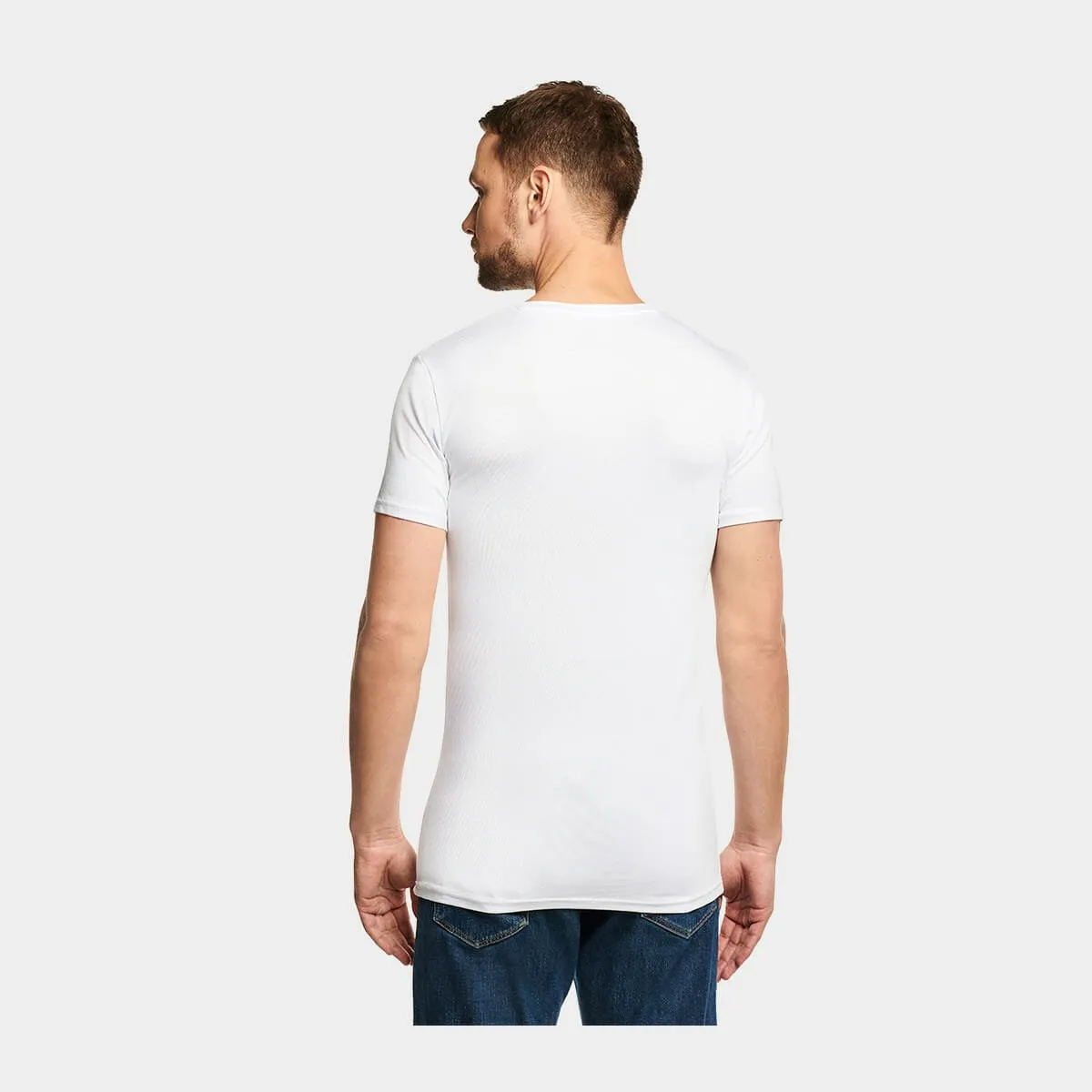 Vinn bambus slim fit T-shirt - Hvid 2 pak