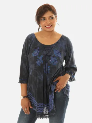 Women's Tie Dye Rayon Tunic