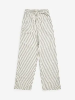 Y&F Kids Beige Striped High-Rise Pants